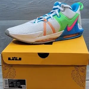 ? Nike LeBron Witness VII ? Sz 17 M / 18.5 W Basketball 7 Grey Fog Hyper Pink Nike LeBron Witness 7 VII Shoes Grey Fog Hyper Pink DM1123  main image 2